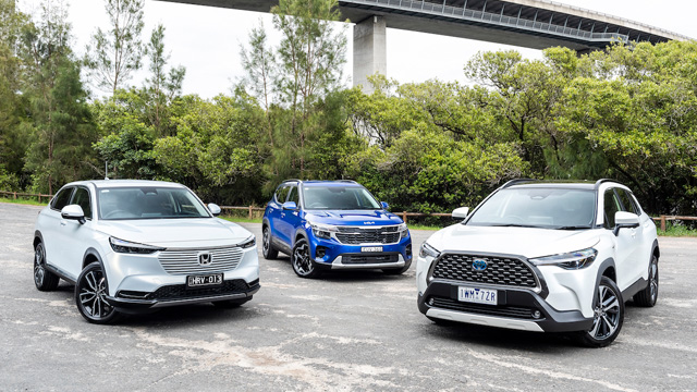 Toyota Corolla, Honda HRV and Kia Seltos