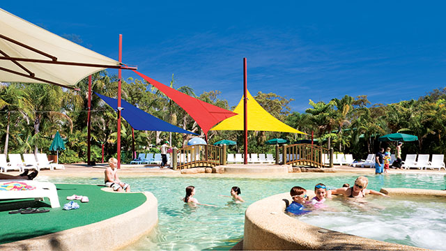 poolside kids NRMA Ocean Beach Holiday Resort NSW my nrma local guides