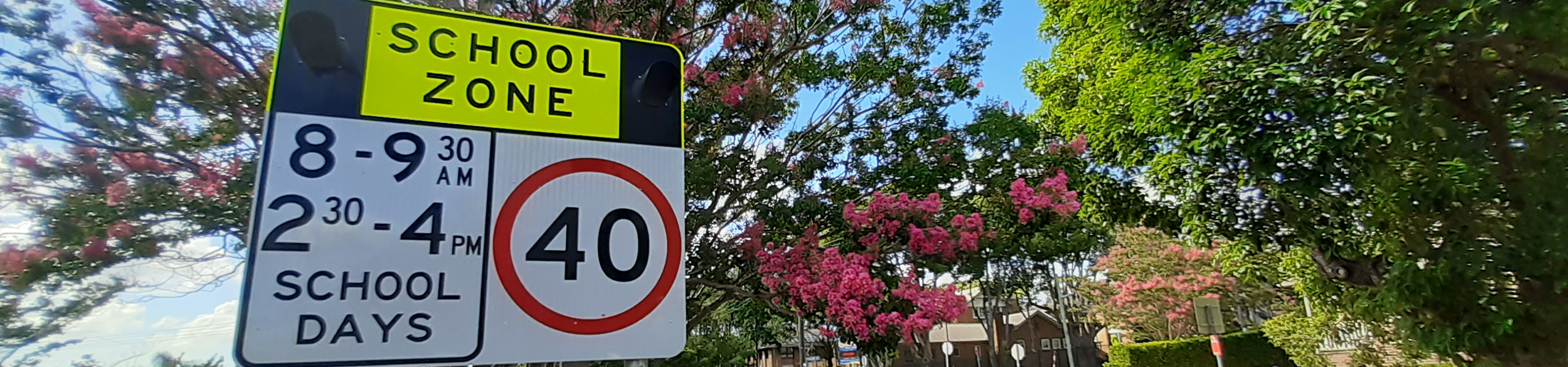 School Zone sign in Haberfield, Sydney, NSW