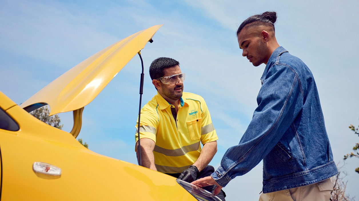 nrma patrol with broken down motorist