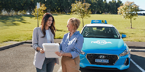 NRMA Driver Training car and instructor