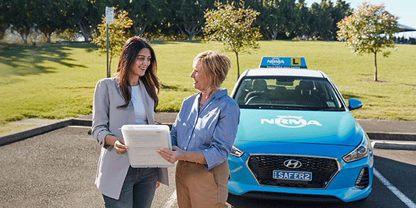 NRMA Driver Training car and instructor