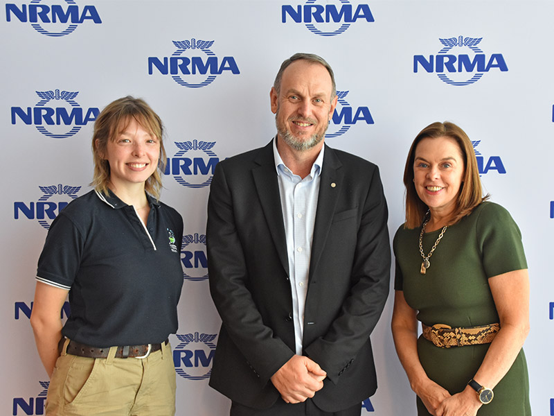 Keira Crystal from Fizzics Education Energy, Dr Scott Sleap the STEM advisor for the Department of Education and Victoria Doidge the NRMA Group Chief Membership Officer