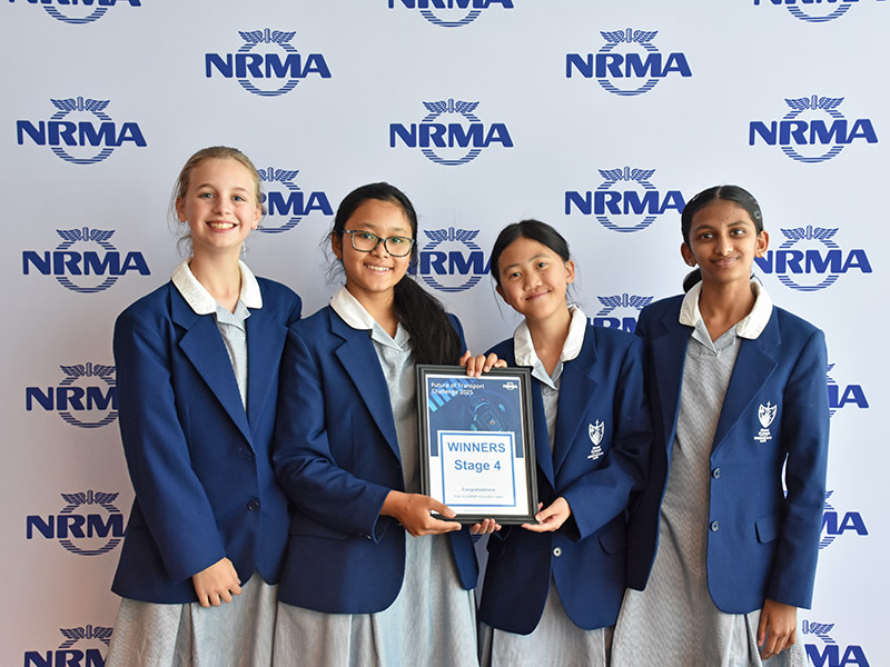 FOT Challenge Stage 4 Winners - Haeley, Pranisha, Evelyn and Kashvi from Mt. St Joseph Catholic College.
