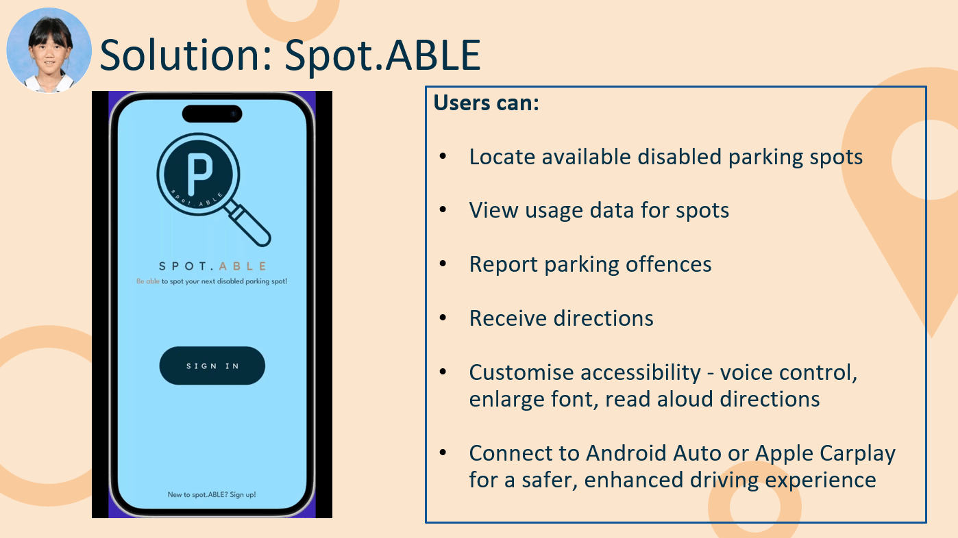 Spot.ABLE project submission from students at Mt. St. Josephs Catholic College.