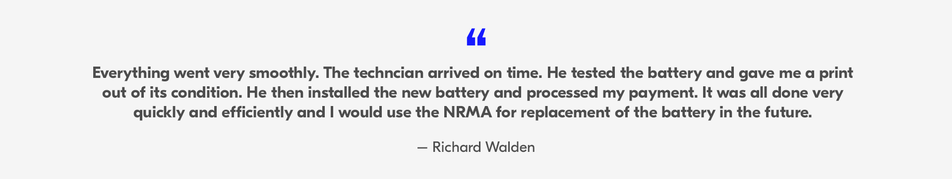 NRMA Batteries Testimonial