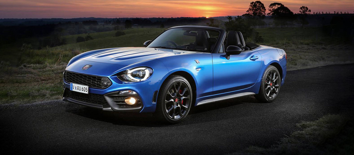 Blue Abarth Spider