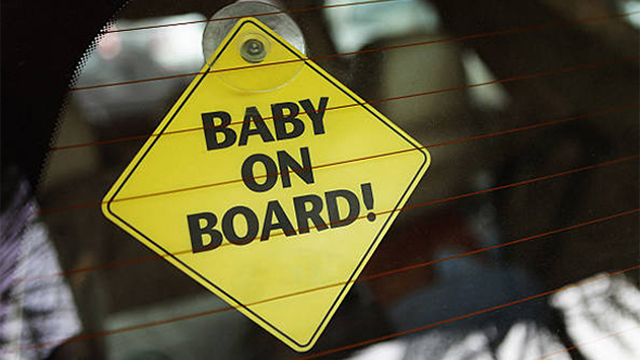 Baby on board mobile sign