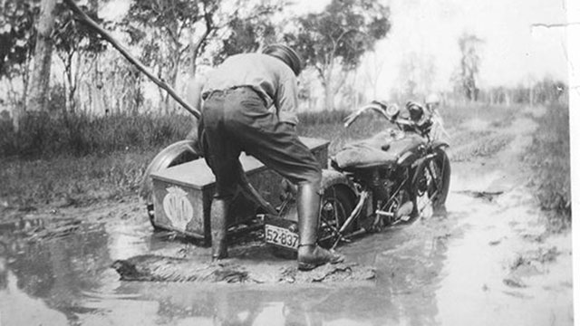 Motorcycle in the mud