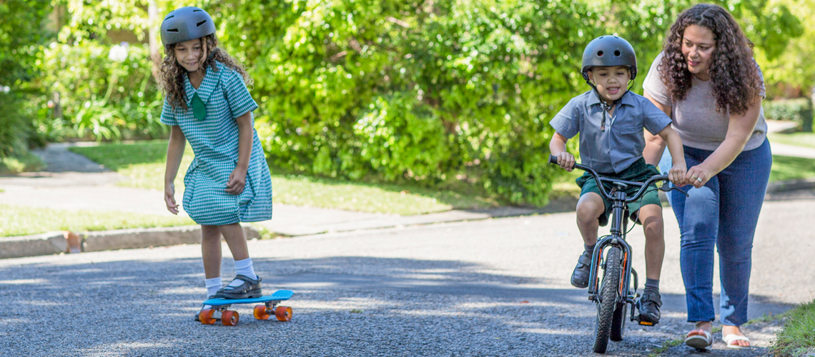 Children play on an Australian street