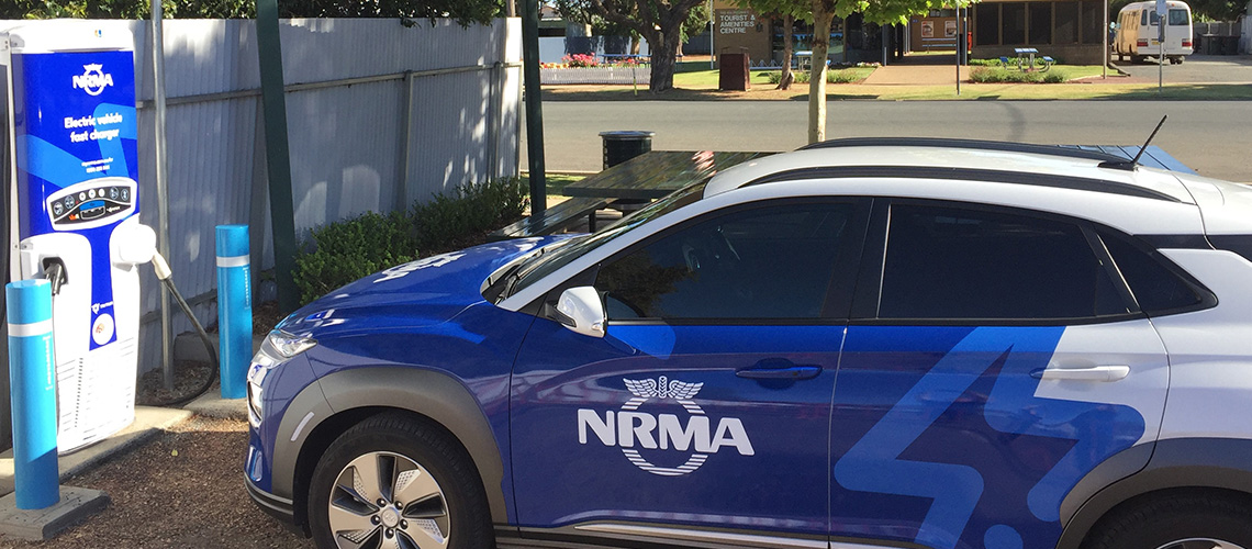 NRMA EV fast charger Hay
