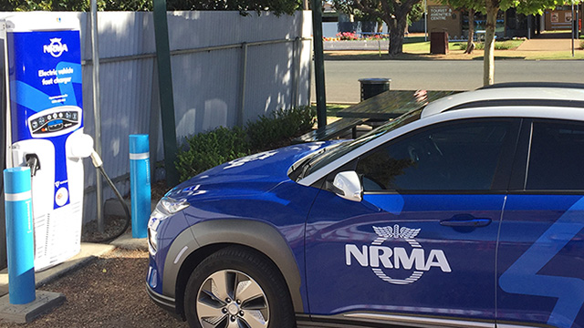 NRMA EV fast charger Hay mobile