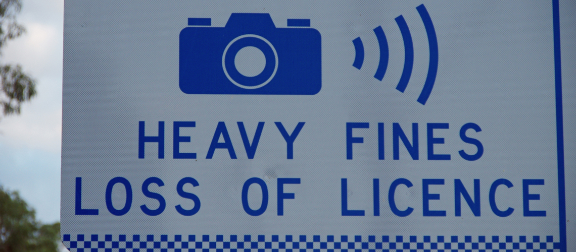 Heavy Fines - Loss of Licence - NSW road sign