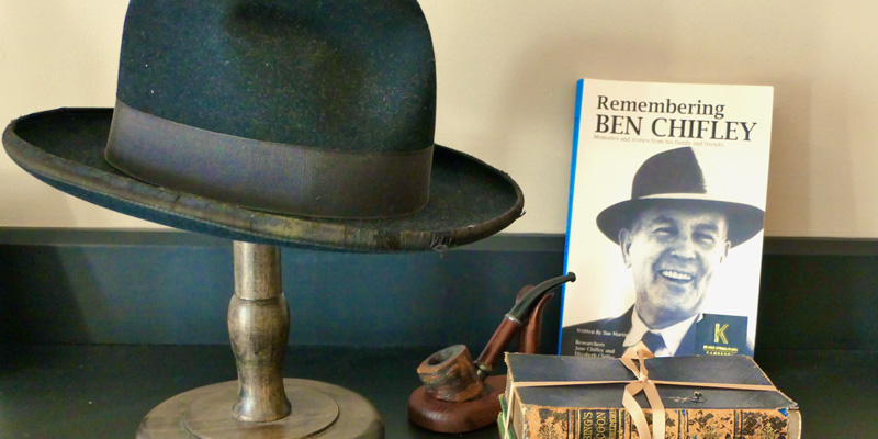 Bowler hat and Ben Chifleys book