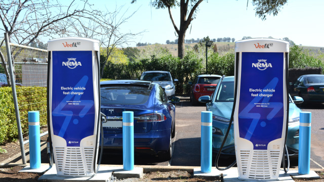 NRMA electric vehicle chargers in the Hunter Valley