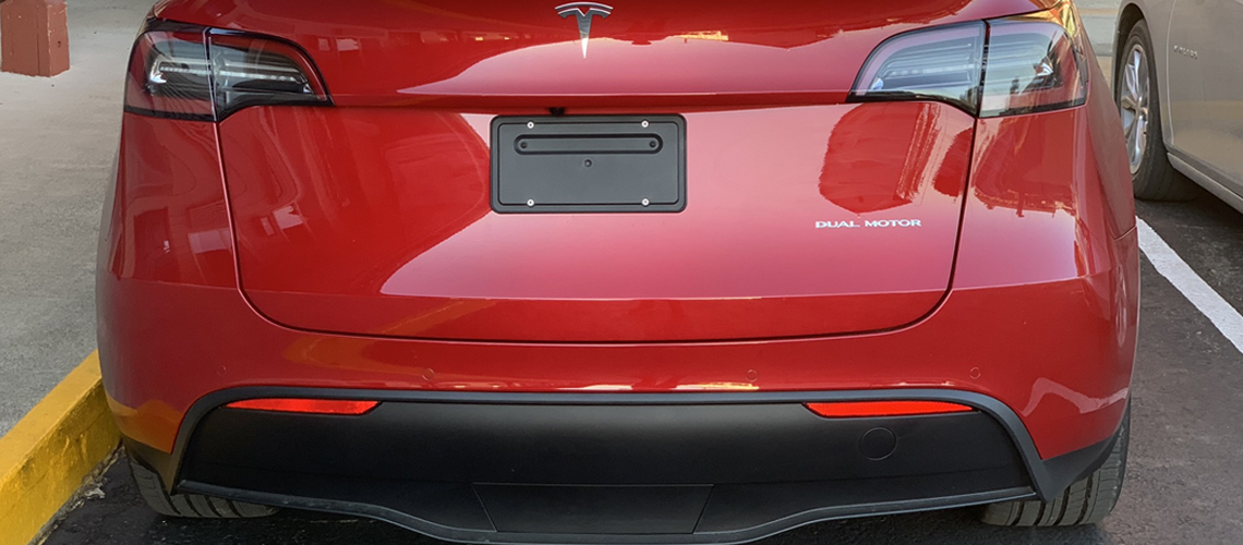 Tesla rear end - no exhaust pipe