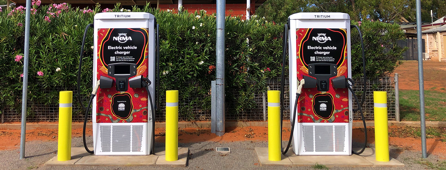 NRMA EV charger at Wilcannia