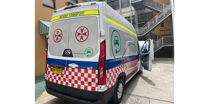 St Vincent's EV ambulance