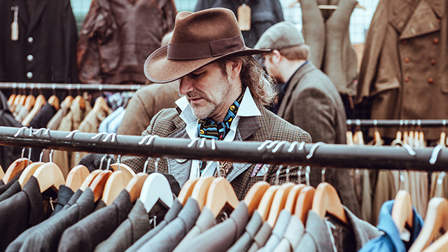 Browsing market stalls