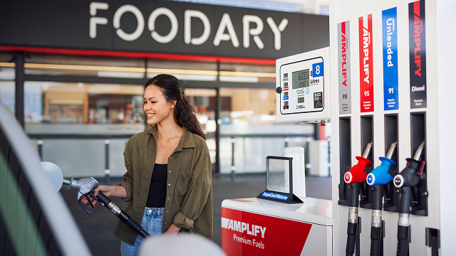 Ampol lady at petrol station