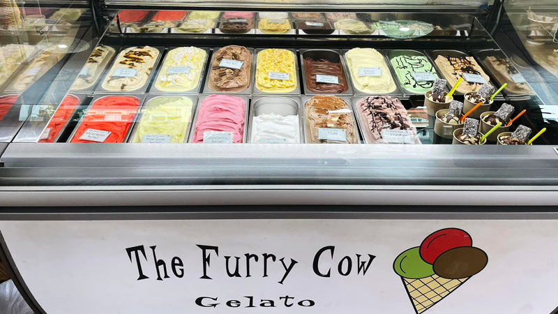 Gelato at Furry Cow Cafe