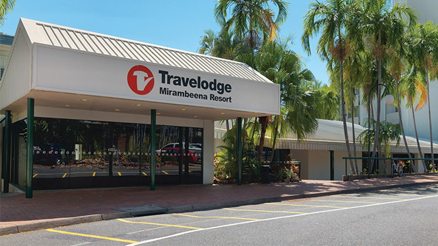 Outside Travelodge Resort Darwin NT
