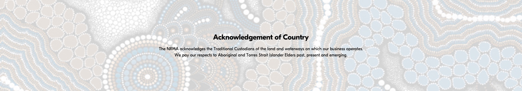 Acknowledgement of Country wide banner
