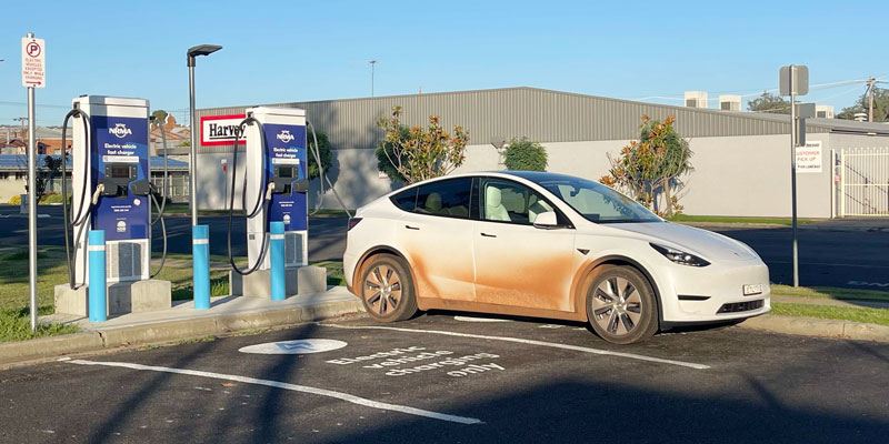 Tesla charging at Inverell