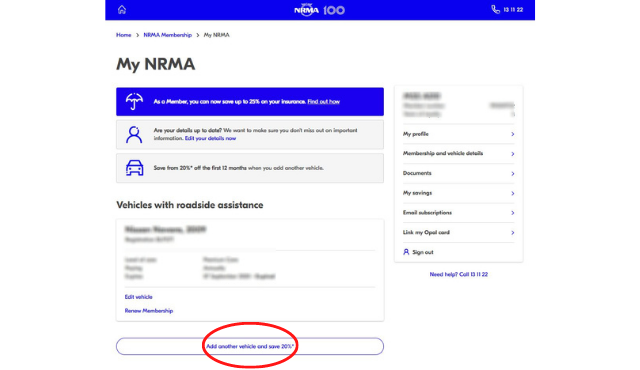 Adding Vehicle to membership for Roadside Assistance | The NRMA