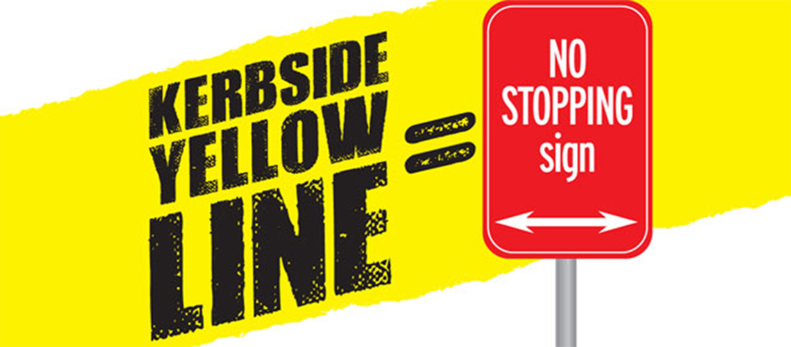 What do solid yellow lines on the kerbside mean NRMA Driver Training