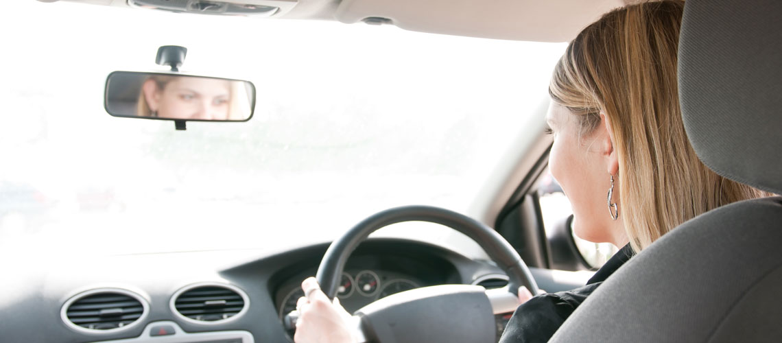 Woman in car