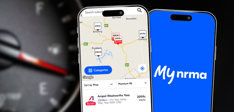 Fuel finder in the my nrma app