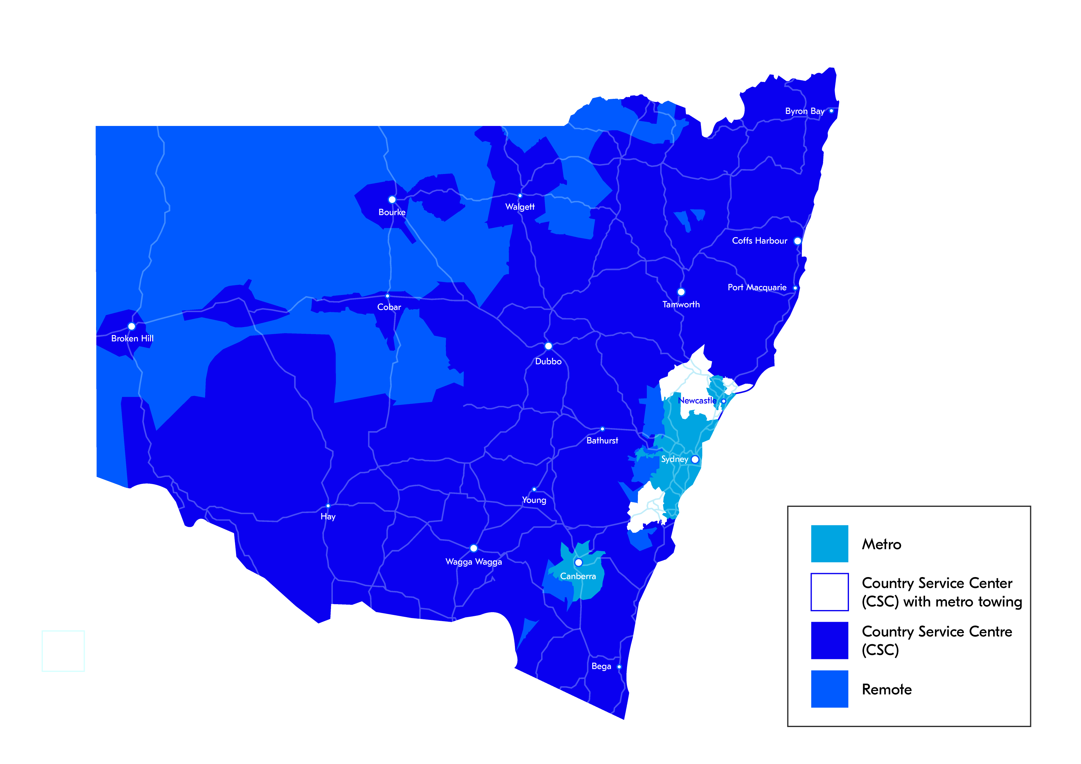 NRMA Towing Region Areas NSW