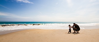 Family at the beach Western Australia