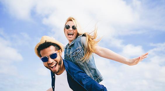 Sunglass Hut couple wearing sunglasses