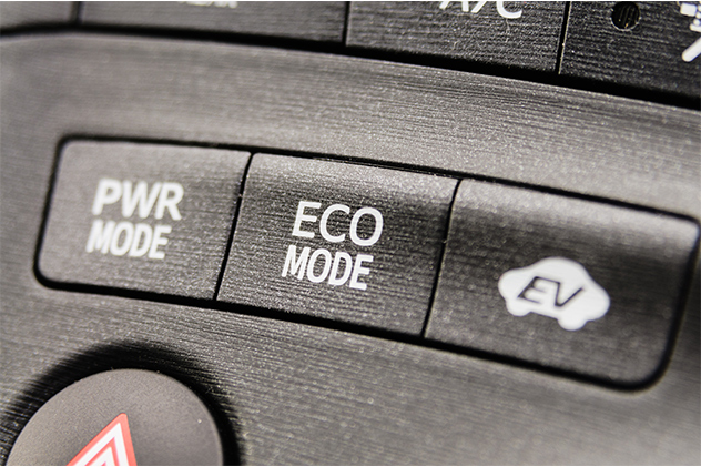 ECO mode button in a car