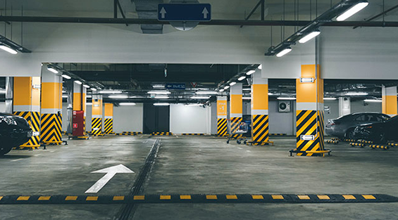 Driver training car park