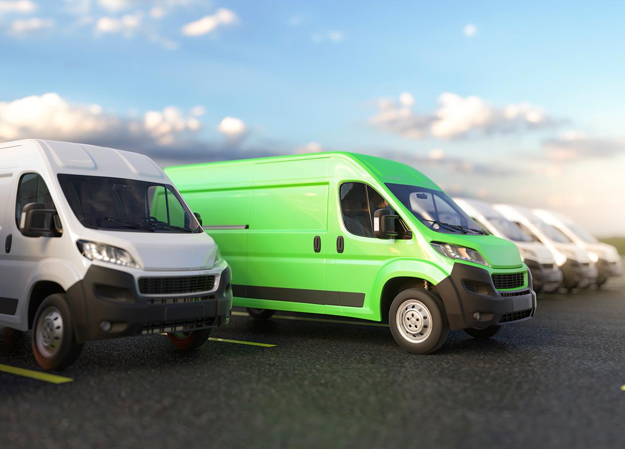 Large fleet management green van