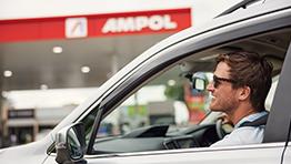 Ampol man driving car