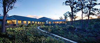 Cradle Mountain Hotel at sunset, Tasmania