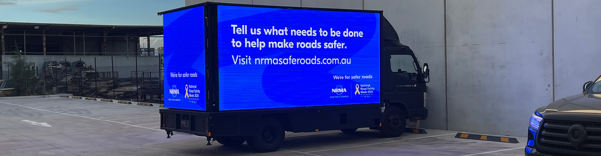 NRMA billboard for road safety campaign 2025