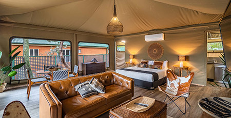 Glamping tent interior - Broulee