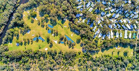 Golf course at Darlington Beach