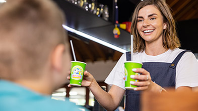 On-site cafe food and drink