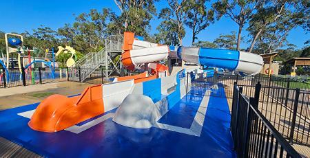 Ocean Beach twin water slides