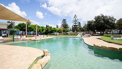 Splash pool at NRMA Toowoon Bay Holiday Park