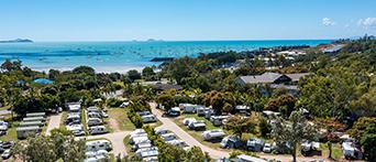 Aerial of NRMA Airlie Beach Holiday Park