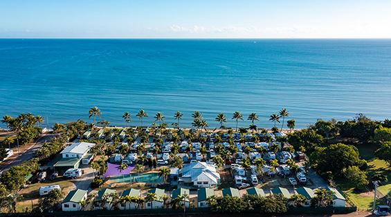 Bowen Beachfront Holiday Park aerial view