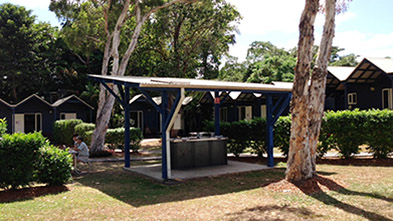 Undercover barbecue area