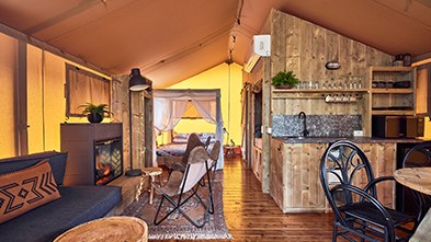 Safari Tent interior